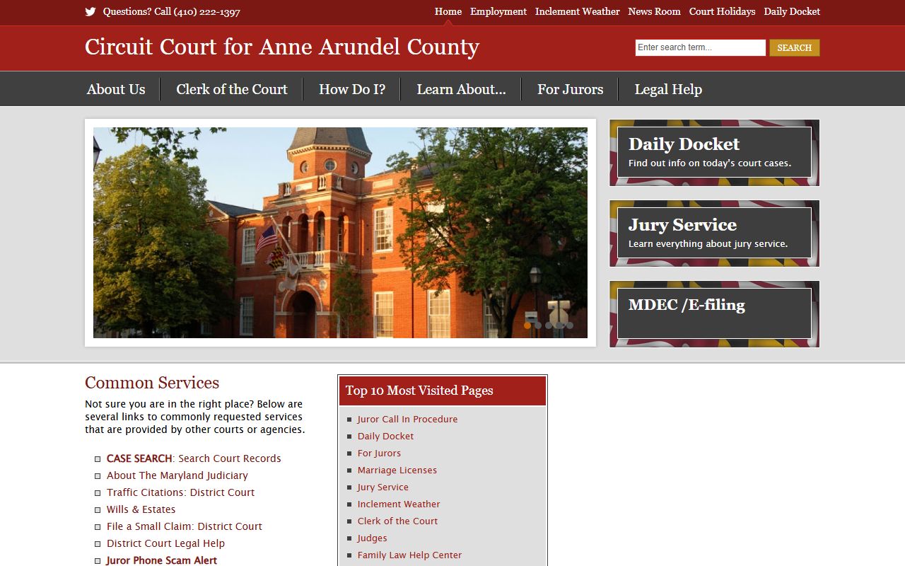 Anne Arundel County criminal court records circuit court portal