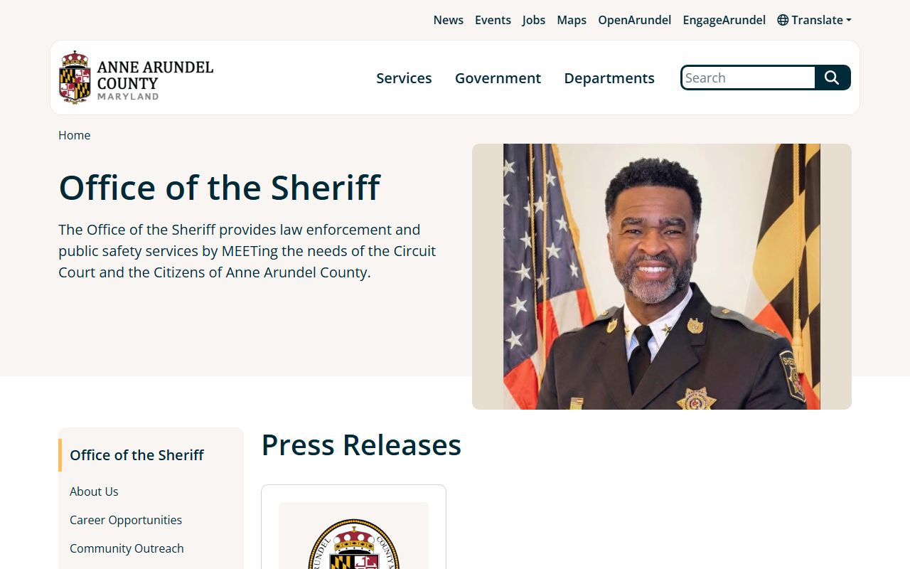 Anne Arundel County criminal court records sheriff office