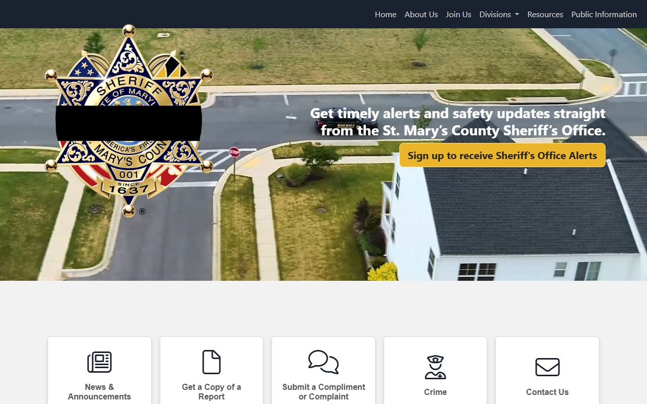 St. Mary's County criminal court records sheriff office
