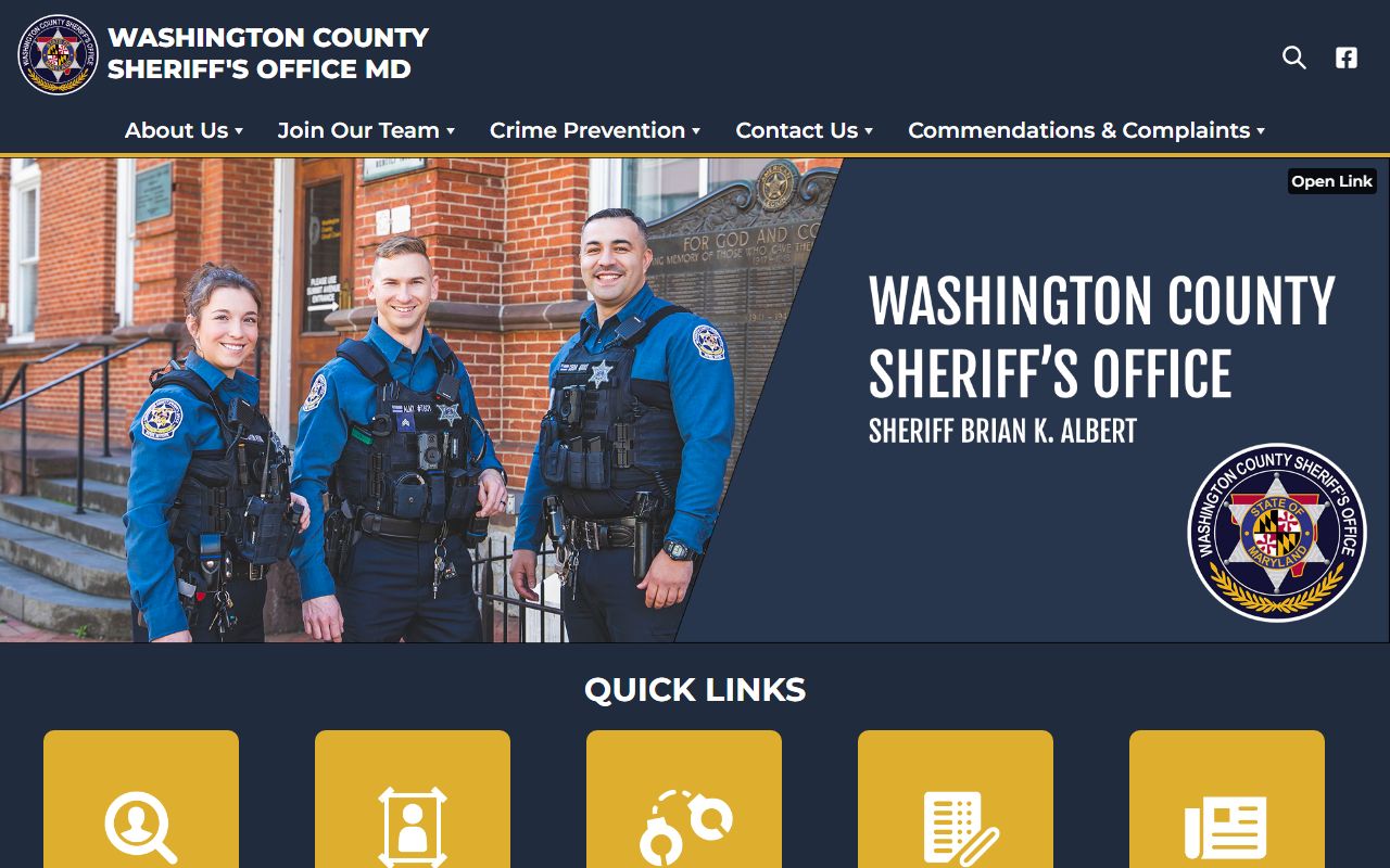 Washington County Sheriff's Office records page